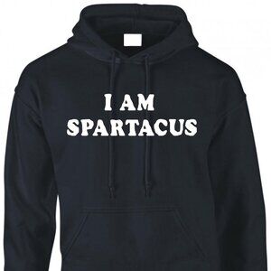 New I Am Spartacus Black Hoodie Fleece Sweatshirt